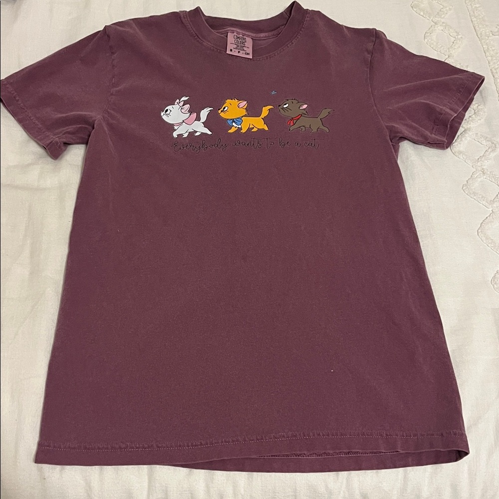 Aristocrats Disney T-Shirt Plum Worn Once - Picture 5 of 6